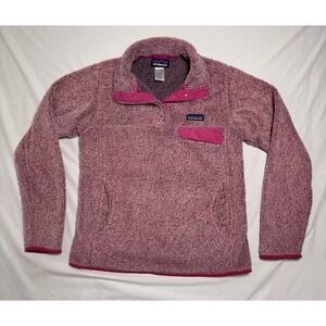 Patagonia Pink Retool Snap T Fleece Pullover Special Edition Womens Size Small‎